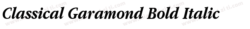 Classical Garamond Bold Italic BT字体转换